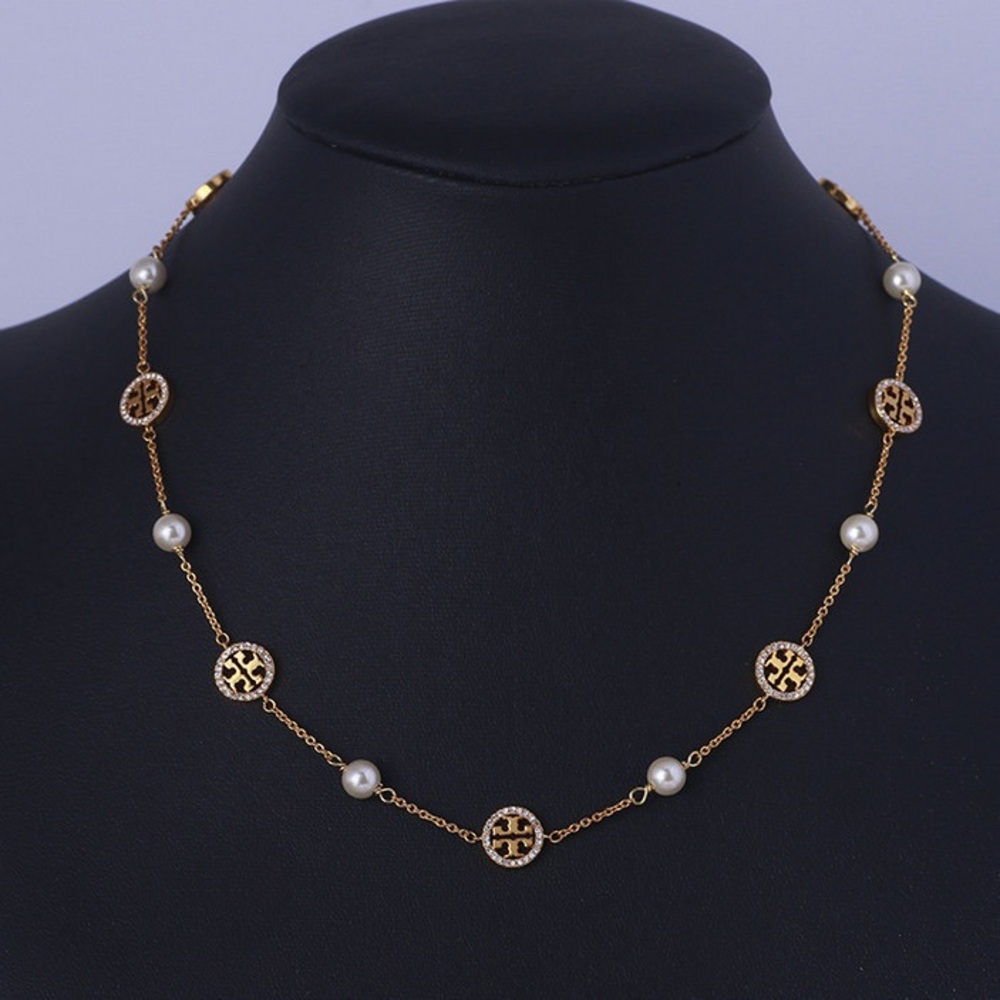 Tory Burch Gold and Pearl Necklace